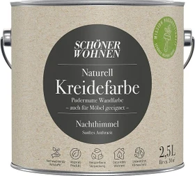 Schöner Wohnen Naturell Kreidefarbe innen nachthimmel sanftes anthrazit, 2.5l
