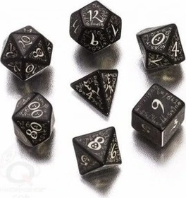 Q-Workshop Würfelset Elvish - black & glow-in-the-dark
