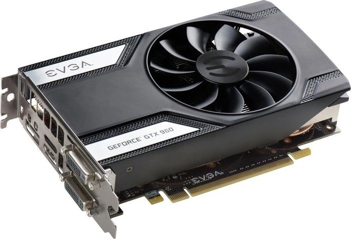 EVGA GeForce GTX 960 Superclocked, 2GB GDDR5, 2x DVI, HDMI, DP