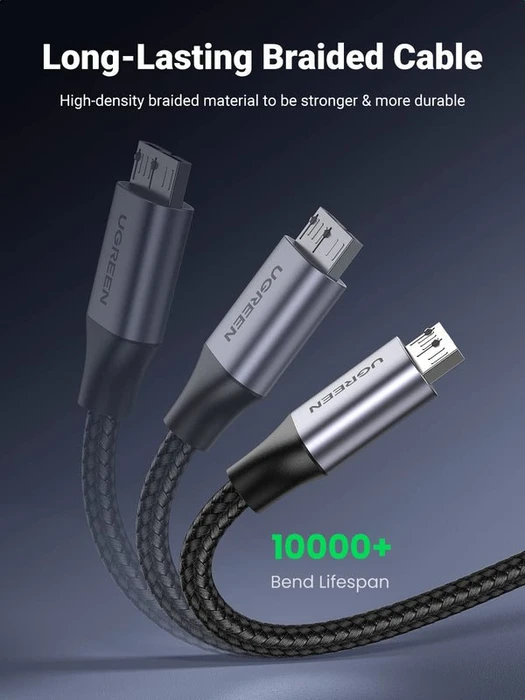 Ugreen USB 3.0 Kabel, USB 3.0 Micro-B/USB-A 3.0, 2m
