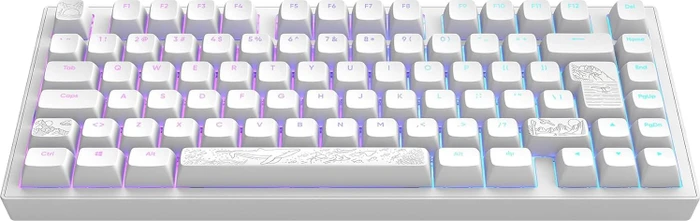 Dark Project ALU81A Terra Nostra Gaming Keyboard, weiß, LEDs RGB, g3ms Moonstone, USB, DE
