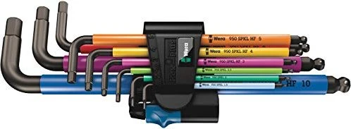 Wera Winkelschlüsselsatz 05022210001 950/9 Hex-Plus Multicolour HF1, metrisch, BlackLaser, mit Haltefunktion, 9-teilig Image