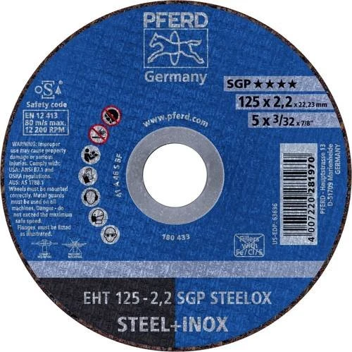 Pferd EHT 125-2.2 SGP STEELOX Trennscheibe, 125x2.2x22.23mm, 25 Stück
