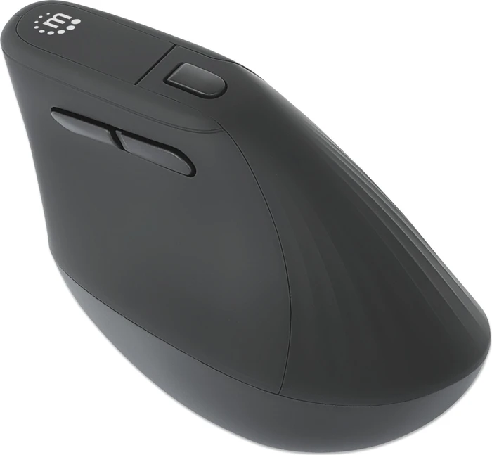 Manhattan Office Pro Vertical Ergonomic Wireless Mouse, schwarz, USB