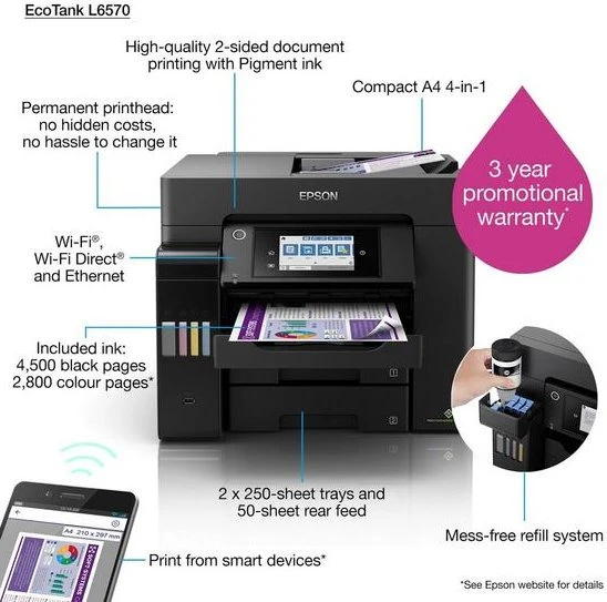 Epson EcoTank L6570, Tinte, mehrfarbig