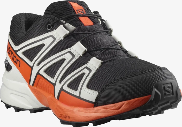 Salomon Speedcross CSWP black/lunar rock/cherry tomato (Junior)