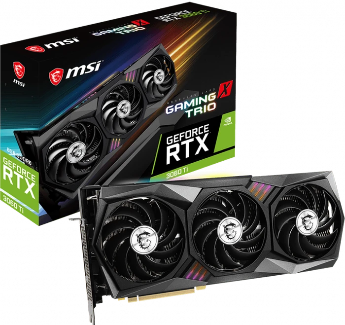 MSI GeForce RTX 3060 Ti Gaming X Trio, 8GB GDDR6, HDMI, 3x DP