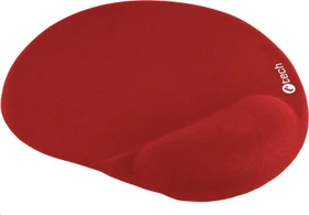 C-Tech MPG-03 Gel-Mauspad mit Handgelenkauflage, oval, 240x220mm, rot