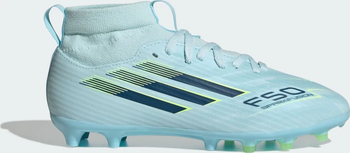 adidas F50 Sparkfusion League Mid Cut FG/AG almost blue/dusky petrol/hi-res yellow (Junior)