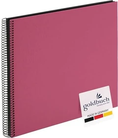 Goldbuch Spiralalbum Bella Vista 35x30 schwarze Seiten rot