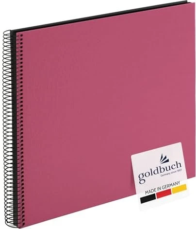 Goldbuch Spiralalbum Bella Vista 35x30 schwarze Seiten rot