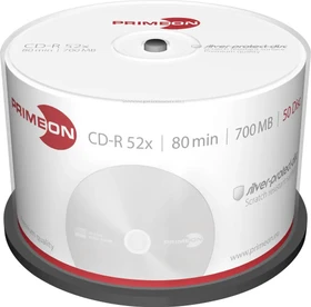 Primeon silver-protect-disc CD-R 80min/700MB, 52x, 50er Spindel, silver