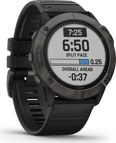 Garmin Fenix 6X Pro Solar titanium carbon grey dlc/black