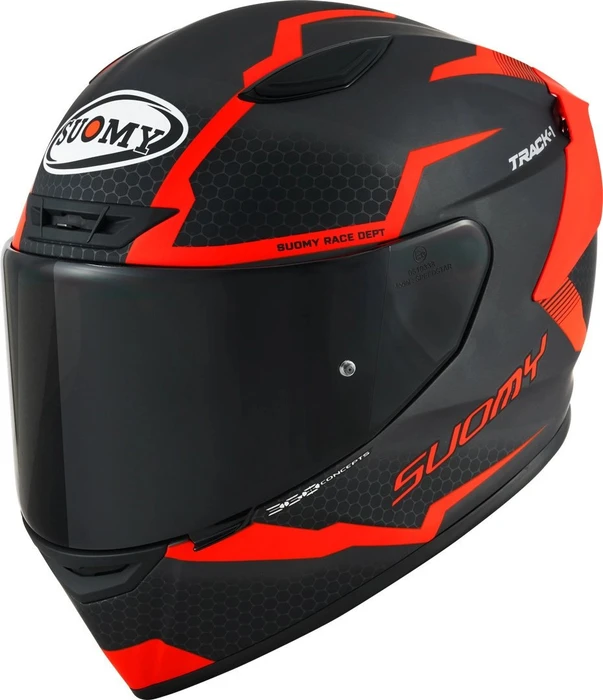 Suomy Track-1 Reaction matt schwarz/rot