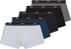 Boss Stretch Cotton Logo Waistband 5er Boxer Briefs schwarz/grau/blau (Herren)