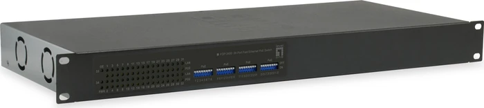 LevelOne FGP-3400W630 ungemanaged Fast Ethernet 10/100 Energie Über PoE Unterstützung Schwarz 32 x Mbps 2 x 10/100/1000 RJ-45 10.4 Gbps 32K 2 kg 630W (FGP-3400W630) Image