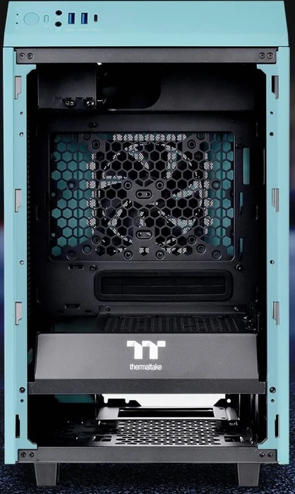 Thermaltake The Tower 100 Turquoise, türkis, Glasfenster, Mini-ITX