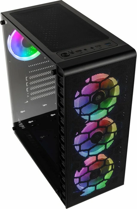 Kolink Observatory Lite Mesh, schwarz, Glasfenster