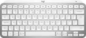 Logitech MX Keys Mini, LEDs weiß, Logi Bolt, Pale Gray, weiß/grau, USB/Bluetooth, US