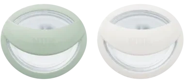 NUK Mommyfeel Schnuller, 0-9M, Silikon, grün/weiß, 2 Stück