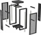 Lanberg 19" Rackschrank 22HE, LCD, freistehend, Flat Pack, V2, Gitternetztür, IP20, RAL 9004, 600mm tief Vorschaubild