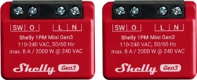 Shelly 1PM Mini Gen3, 1-Kanal, Unterputz, Schaltaktor, 2er-Pack