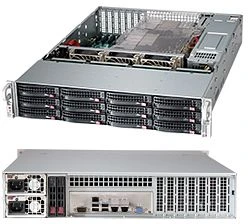 Supermicro SuperChassis 826BA-R920LPB, grau/schwarz, 2HE, 1x 920W redundant
