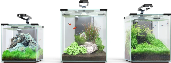 Aquatlantis Nano Cubic 30 Aquarium-Set, Black High Gloss, 26l