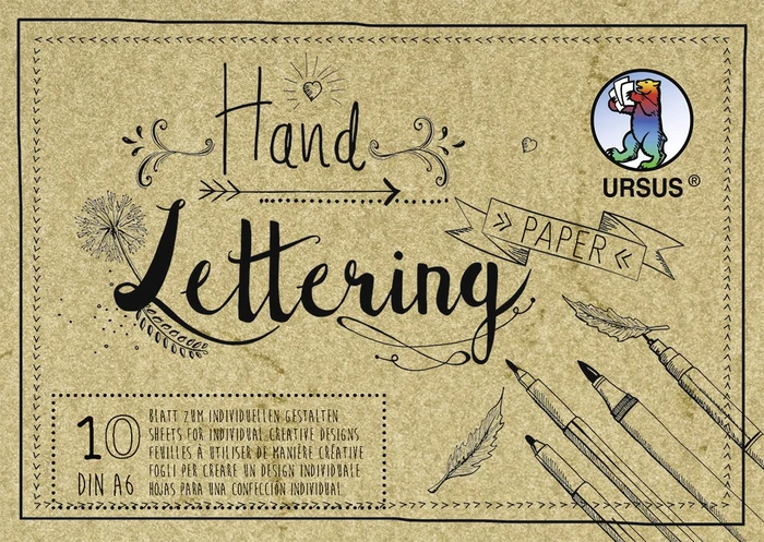 Ursus Handlettering Paper Elefantenhaut, A6, glatt, creme, 25 Blatt