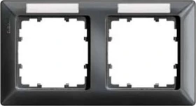 Siemens DELTA line Rahmen 2-Fach, 151x80mm, carbonmetallic