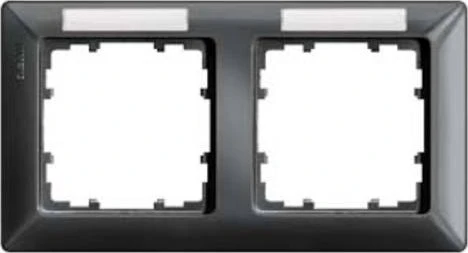 Siemens DELTA line Rahmen 2-Fach, 151x80mm, carbonmetallic