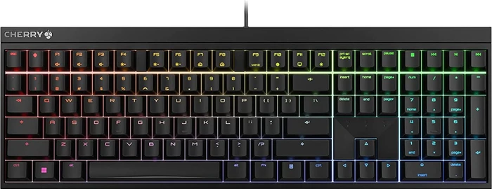 Cherry MX 2.0 S, schwarz, LEDs RGB, MX RGB BLUE, USB, EU