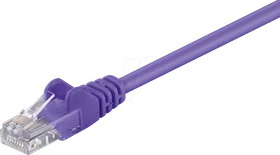 goobay Patchkabel, Cat5e, U/UTP, RJ-45/RJ-45, 15m, violett