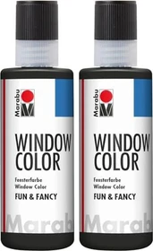 Marabu Window Color fun & fancy Malfarbe Glas/Porzellan, schwarz, 80ml