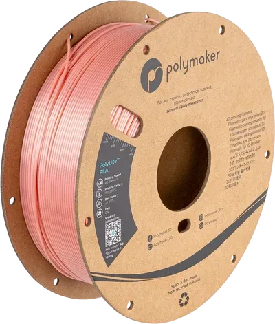 Polymaker PolyLite Silk PLA, rosa, Spule, 1.75mm, 1.00kg