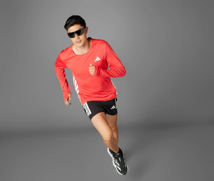 adidas Adizero Running Laufshirt langarm semi lucid red (Herren)