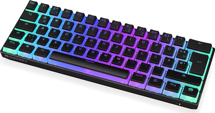 Endorfy Thock Compact Wireless Pudding, PBT, LEDs RGB, hot-swap, Kailh Box RED, USB/Bluetooth, DE