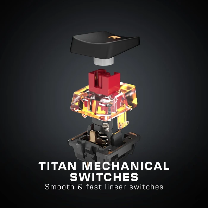 Turtle Beach Vulcan TKL, LEDs RGB, TITAN Mechanical Linear, USB, US