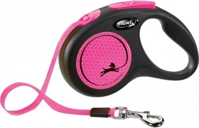 flexi New Neon S, Gurt, 5m, Neonpink