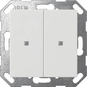 Gira Taster Wippe System 55 2-fach reinweiß seidenmatt