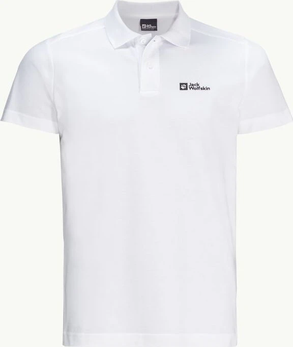 Jack Wolfskin Essential Poloshirt kurzarm weiß (Herren)