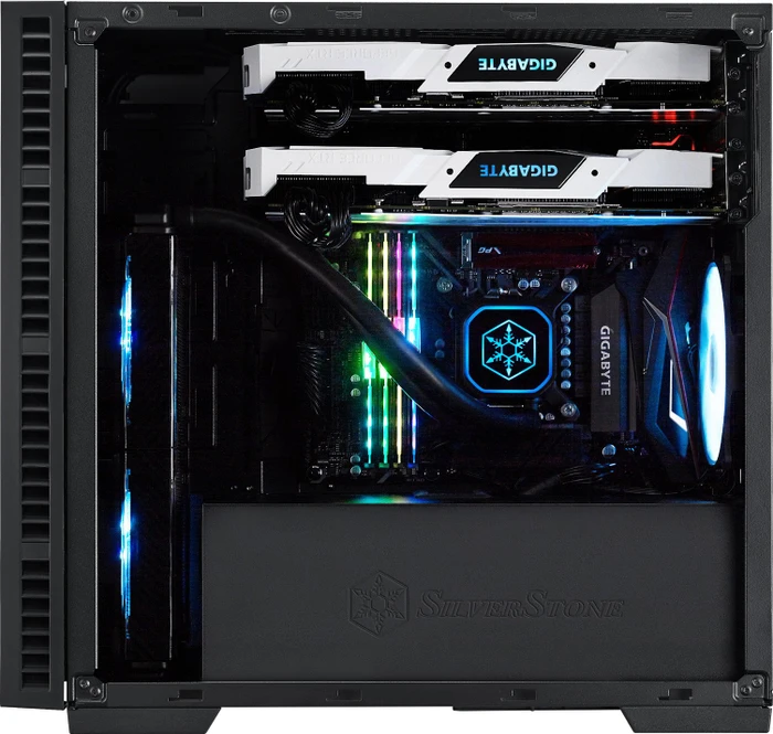SilverStone Redline Series RL08, rot/schwarz, Glasfenster