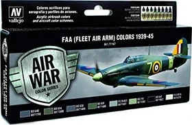 Vallejo Model Air Air War Color Series WWII RAF & FAA Fleet Air Army Farbset, 8-tlg.
