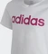 adidas Essentials Linear Logo Cotton Slim Fit T-Shirt kurzarm white/semi lucid fuchsia (Junior) Vorschaubild