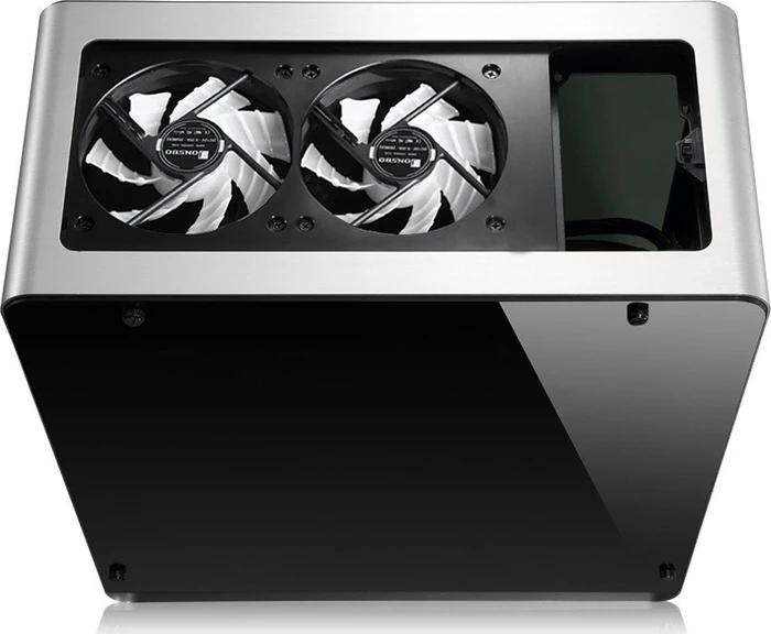 Jonsbo UMX4 RGB silber, Glasfenster