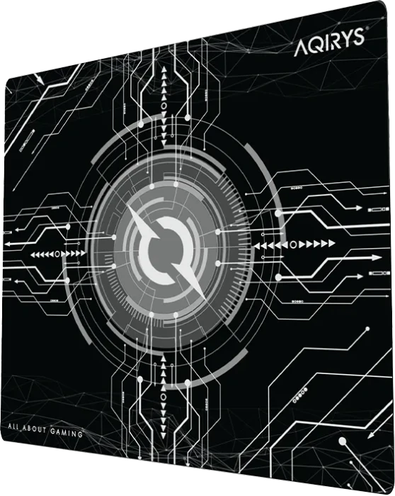 Aqirys Gruis Medium Mouse Pad, 450x400mm, Motiv schwarz/weiß