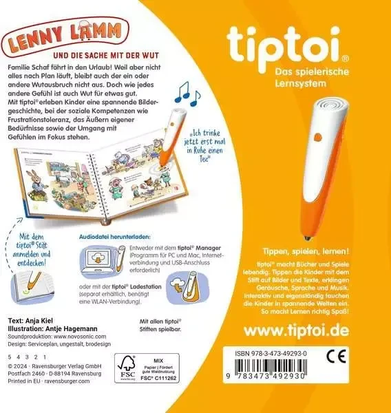 Ravensburger tiptoi Buch: Lenny Lamm und die Sache mit der Wut