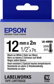 Epson LK-4WBH Beschriftungsband, 12mm, schwarz/weiß