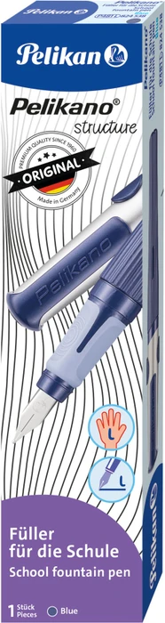Pelikan Pelikano structure blau, linke Hand, mittel, Faltschachtel