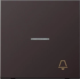 Jung Serie LS Wippe mit Lichtleiter Symbol Klingel 1fach, dark